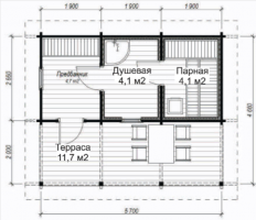 Баня И-15   (5,7х4,66.)