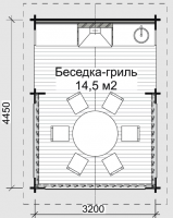 Беседка БС-1 (3,2*4,45)