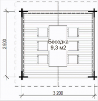 Беседка БС-2 (3,2*2,9)