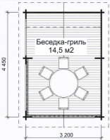 Беседка БС-И2 (3,2*4,45)