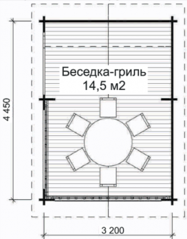 Беседка БС-И2 (3,2*4,45)