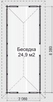 Беседка БС-5 (3,0*8,0 м2)