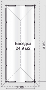 Беседка БС-5 (3,0*8,0 м2)