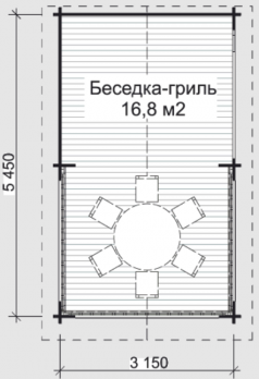 Беседка БС-И6 (3,15*5,45)