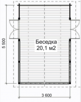 Беседка БС-И8 (3,6*5,5)