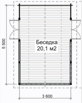 Беседка БС-И8 (3,6*5,5)