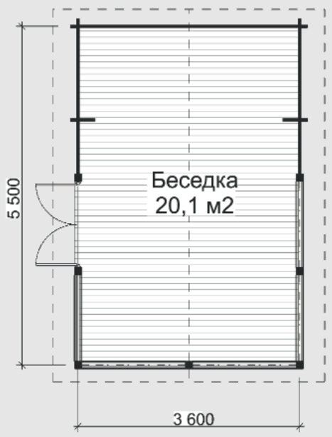 Беседка БС-И12 (3,6*5,5)