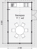 Беседка БС-И16 (3,18*5,5)