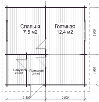 Летний домик Д-И4 5,0 х 5,0