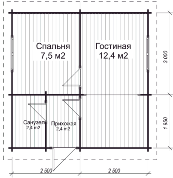 Летний домик Д-И4 5,0 х 5,0