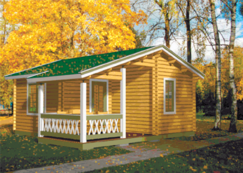 Летний домик Д-9 5,6 х 5,36
