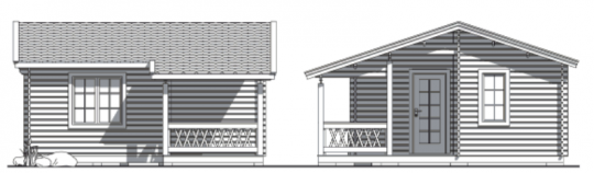 Летний домик Д-9 5,6 х 5,36