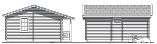 Летний домик Д-9 5,6 х 5,36