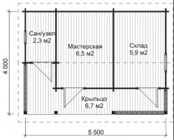Хозблок ХБ-И2 4,0 х 5,5