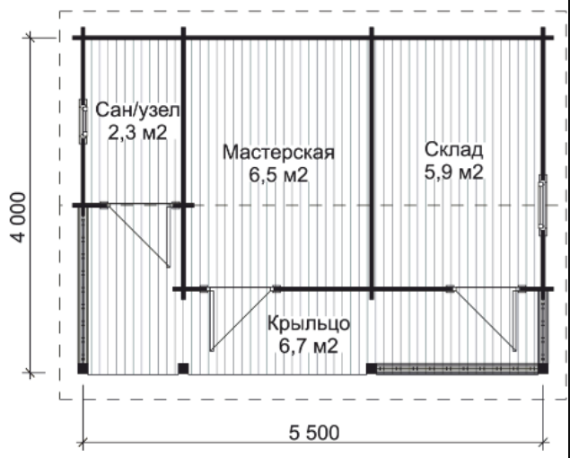 Хозблок ХБ-И2 4,0 х 5,5
