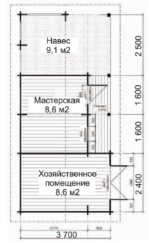 Хозблок ХБ-И11 3,7 х 8,6