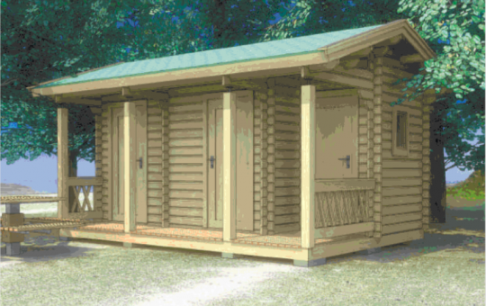 Хозблок с крыльцом ХБ-3 3,2 х 4,7