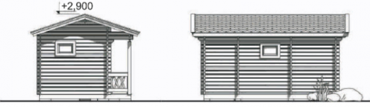 Хозблок с крыльцом ХБ-3 3,2 х 4,7