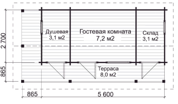 Хозблок ХБ-И4 3,26 х 6,64