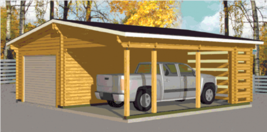 Гараж-навес ГР-5 (7,0 х 7,0)