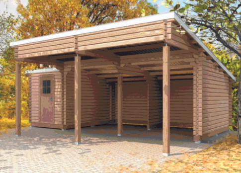 Гараж с хозблоком ГР-2 (7,4 х 5,6)