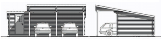 Гараж с хозблоком ГР-2 (7,4 х 5,6)