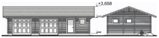 Гараж с хозблоком ГР-И13 (12,2 х 7,3)