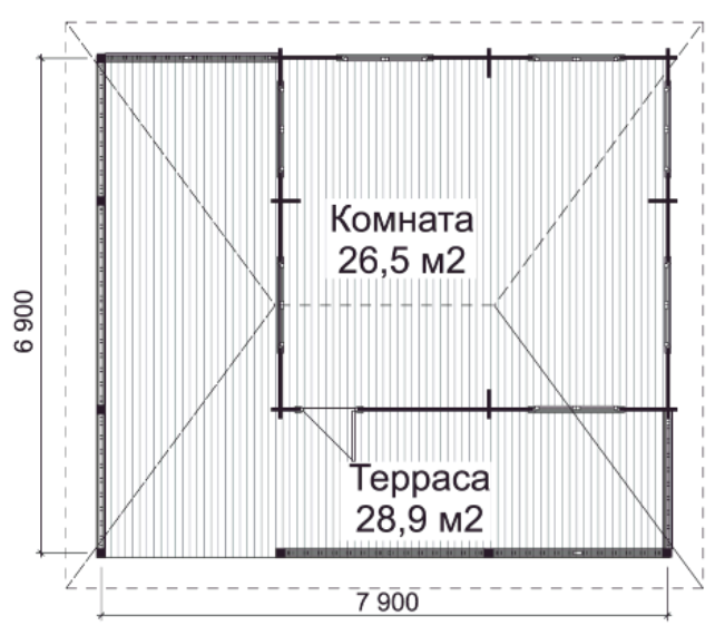 Летняя кухня ЛК-И4 7,0 х 8,0