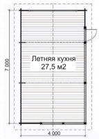 Летняя кухня ЛК-И5 4,0 х 7,0