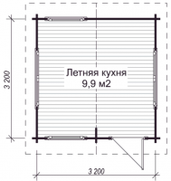 Летняя кухня ЛК-И9 3,2 х 3,2