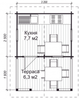 Летняя кухня ЛК-И11 3,2 х 4,43