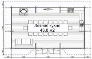 Летняя кухня ЛК-И15 5,0 х 9,0