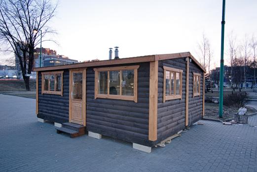 Двухмодульная баня